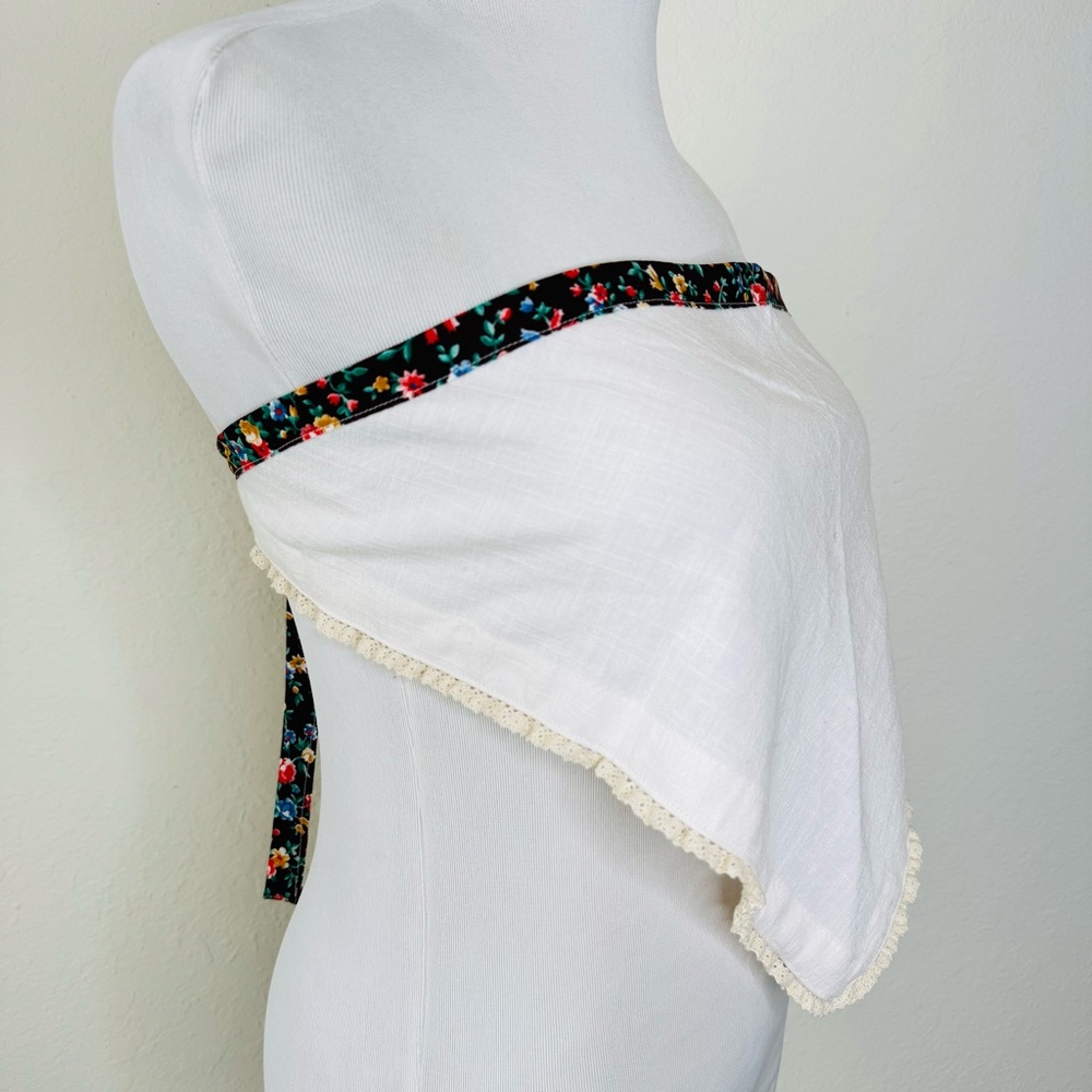 Handmade Cottagecore Natural Cotton Hair Scarf - Picture 9 of 9